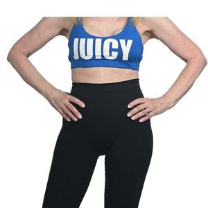 NWT JUICY COUTURE Blue Big Logo Sports Bra - XS